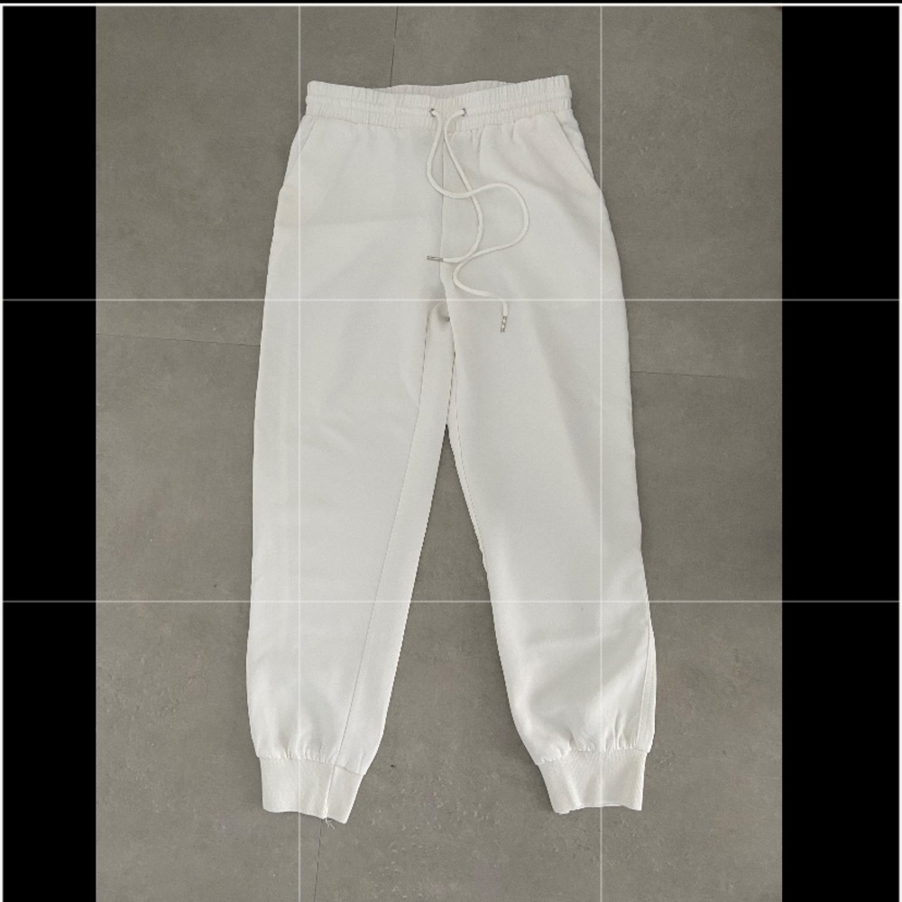 White Fashionnova Trackpants